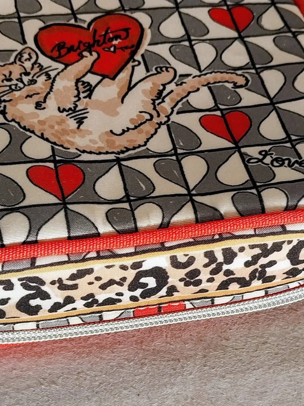 NWT Brighton Wild Love Cosmetic/Jewelry Travel Bag with 2 Pouches 7X6X3